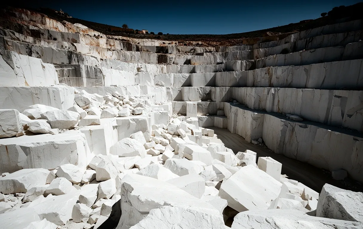 Cantera de piedra caliza en Andalucía
